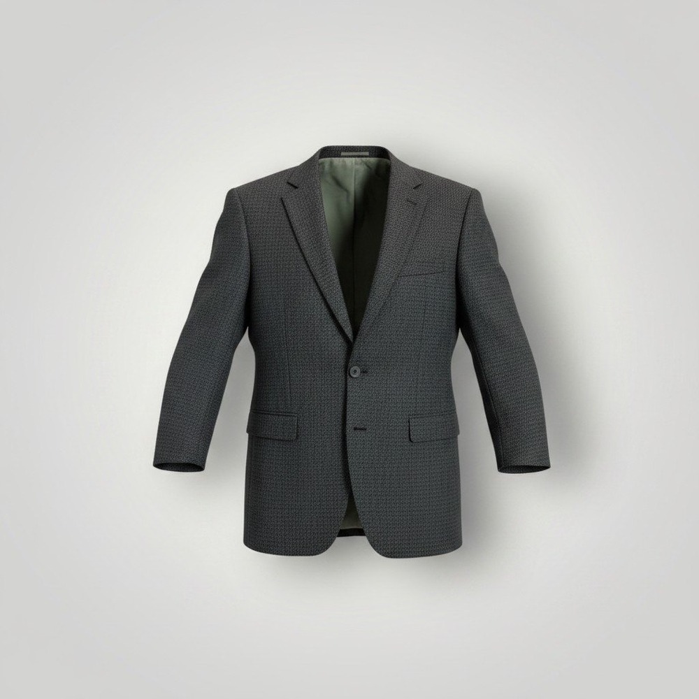 Hart Schaffner & Marx Blazer Vintage Men 41R Gray Wool Herringbone USA Heritage